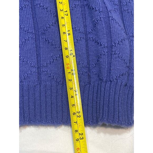 Pendleton VINTAGE 100% Virgin Wool Women's Cable Knit Sweater Vest Lavendar L - Picture 11 of 12